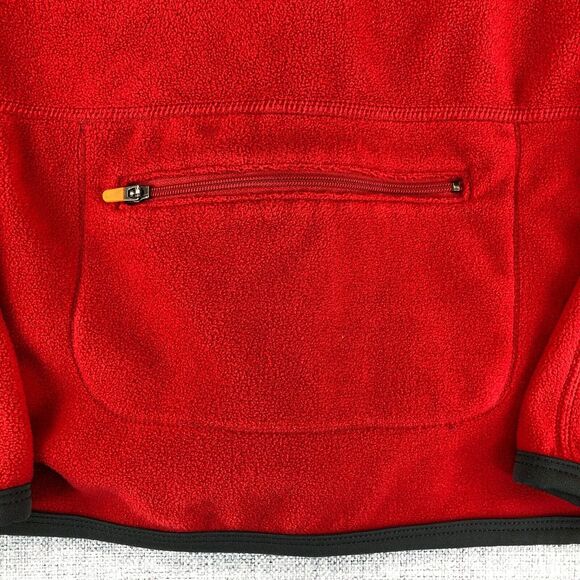 Vintage Y2K Nike Therma Fit Hoodie Pullover Red Women's Medium Back Pocket - Picture 10 of 12